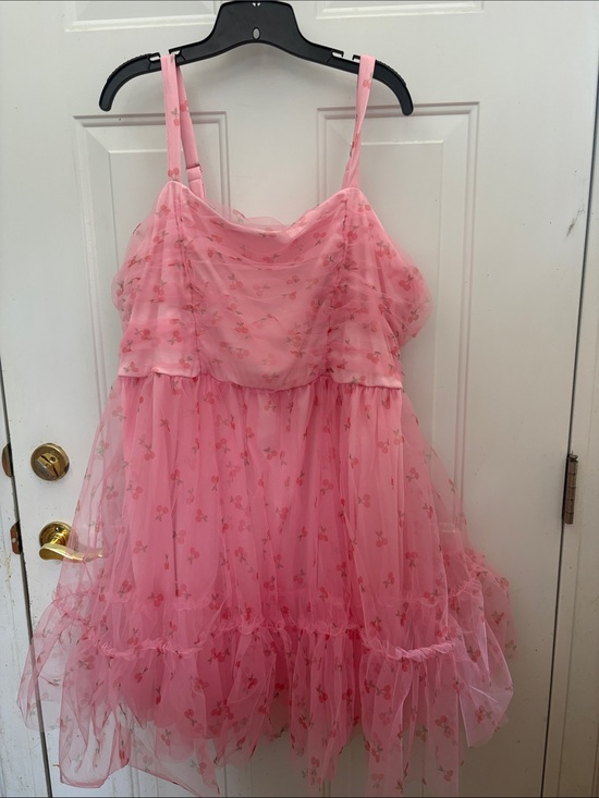 torrid Dresses & Skirts - Retro Chic by Torrid Pink Floral Tulle Party Dress